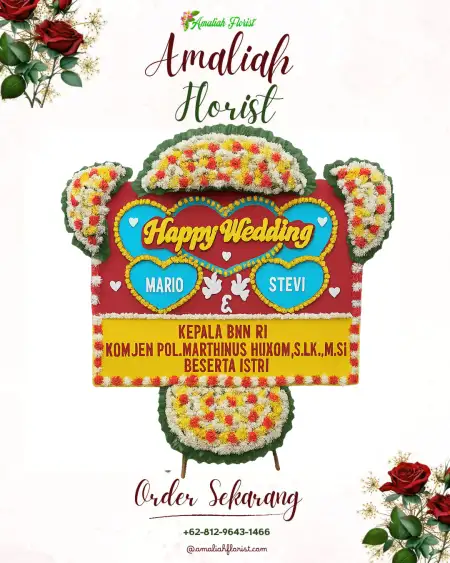 Papan Bunga Pernikahan Macang